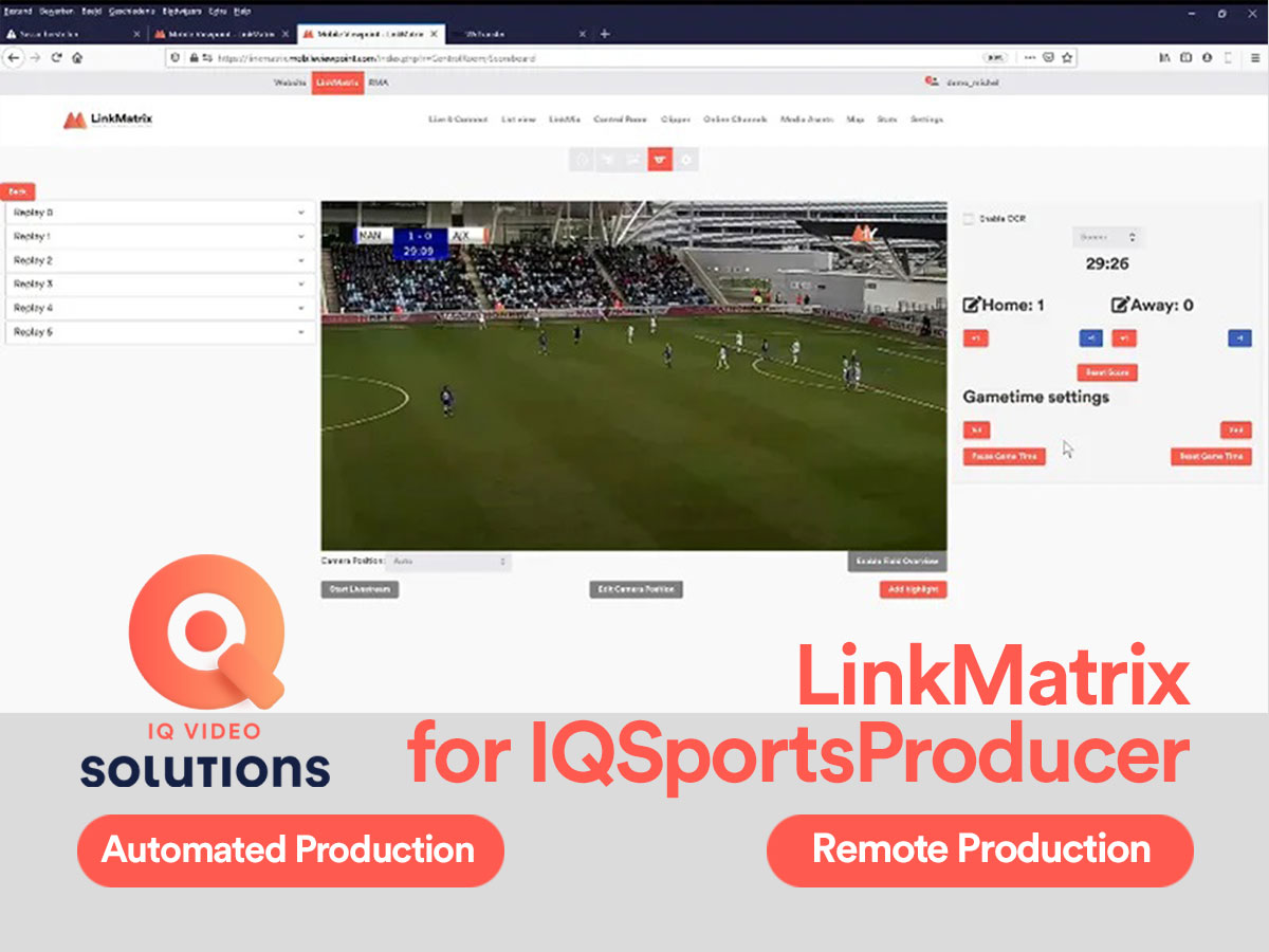 iqvideosol's tweet image. #IQSportsProducer is the perfect tool to stream your field games live. Control it all remotely, with our #LinkMatrix interface. You stay home, your fans stay home and your team will love it!

#RemoteProduction #AutomatedProduction #SportsTechnology