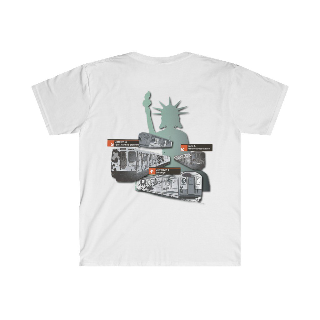 GoodKarma_NYC's tweet photo. Online Orders ONLY - Short Sleeve @GoodKarma_NYC Subway Series Tees in Multiple Color-ways // Available this FRIDAY AT 1 PM CST/ 2 PM EST

Colors Available 
- Royal Blue 
- Nude 
- White 
- Gold

Concept/Designs 
-  NYC SUBWAY FONT 
- BUDDHA STATUE OF LIBERTY 
- NYC TRAINS https://t.co/Q5XZyCqLei