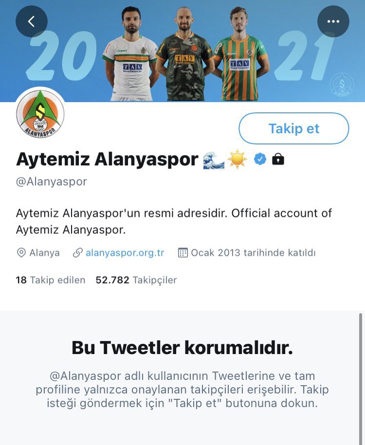 Hesabınızı korumaya alacağınıza şerefinizi, onurunuzu korusaydınız.
 #SatılmışAlanyaspor