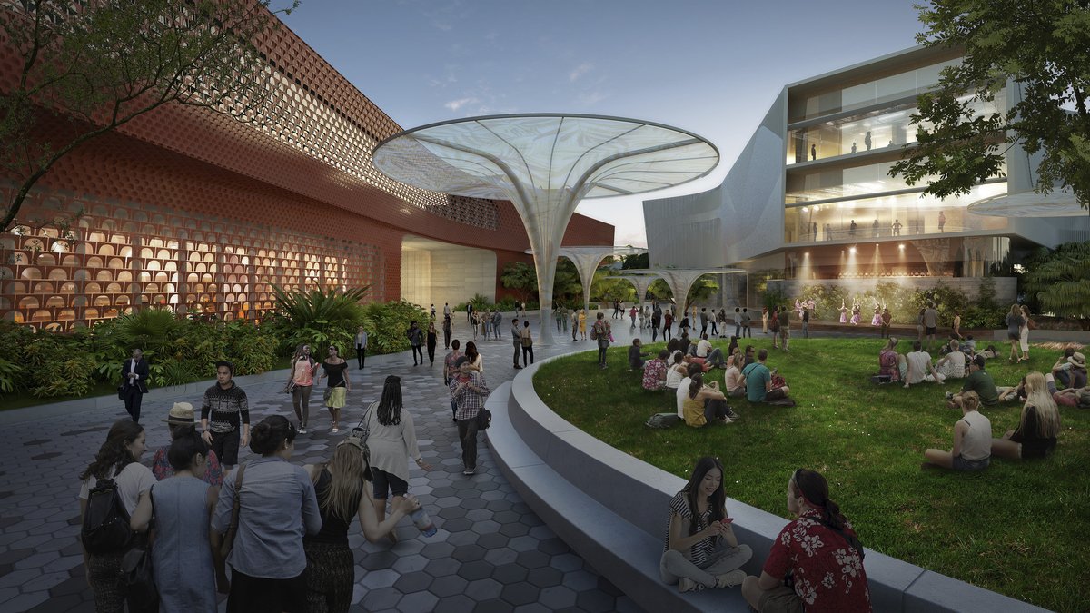 Our work on the Neal S. Blaisdell Center Master Plan in Honolulu, Hawai‘i was designed to update the 22-acre complex for future generations. The site is home to the state's premiere arts and cultural venues in the heart of O‘ahu. snohetta.com/projects/447-t…