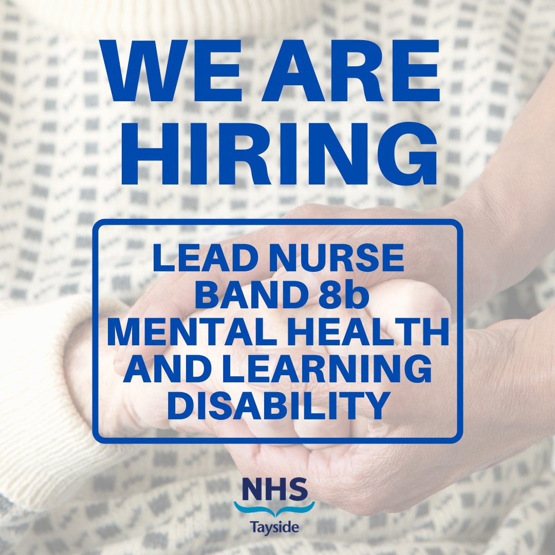 An exciting opportunity has arisen within our Mental Health Inpatient Services for a Lead Nurse. apply.jobs.scot.nhs.uk/displayjob.asp…