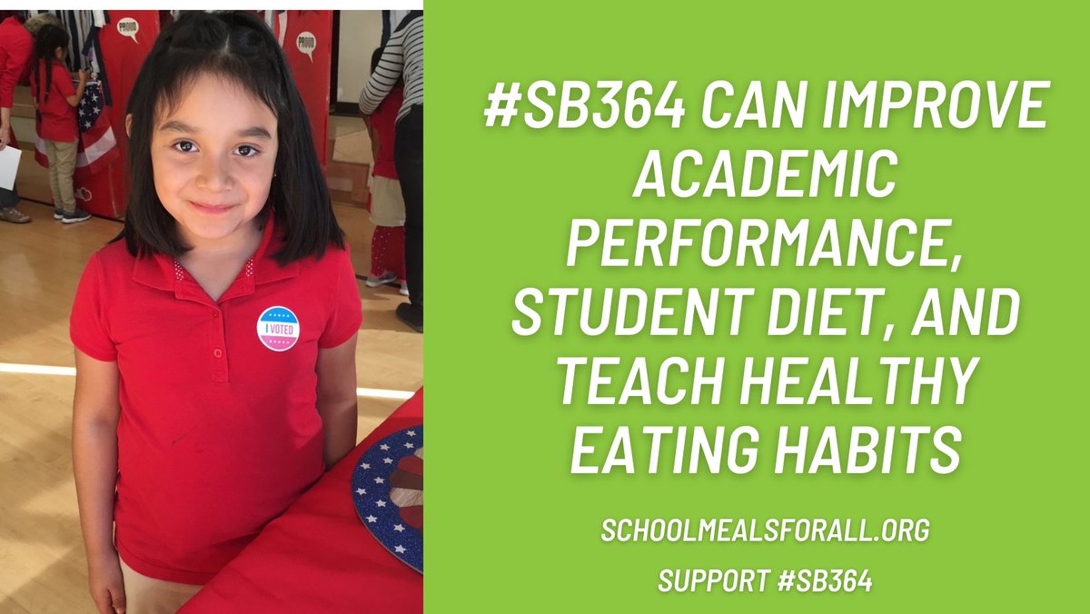 Nutritious food is fundamental to learning. #SB364 will feed six million students and promote California-grown food during the pandemic and beyond! Follow @schoolmeals4all for more info