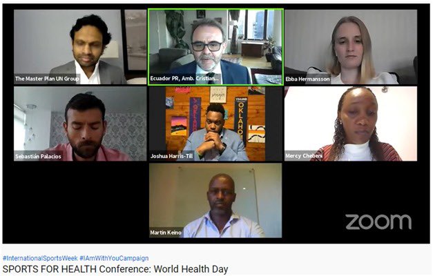 Ecuador🇪🇨 contributed in the discussion between parliamentarians and sports professionals about the role of sports in one’s good health and well being, with the participation of  @SebastianPalaciosSP, member of the National Assembly of Ecuador
#WordHealhthDay #IAmWithYouCampaign