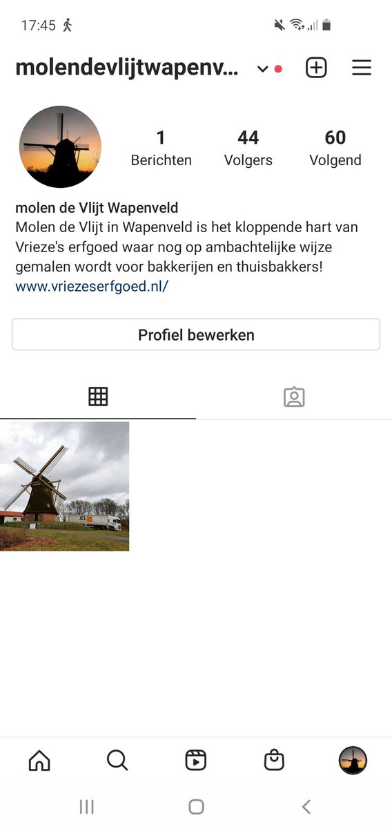 Als je mensen wilt blijven bereiken moet met de tijd mee gaan dus de molen is vanaf nu ook actief op Instagram. Volgen wordt zeer gewaardeerd!