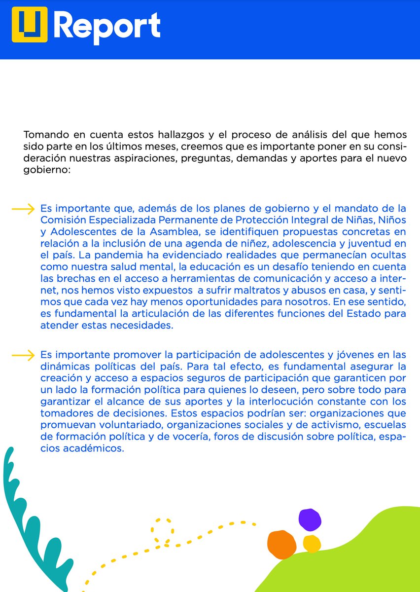 TandariEC's tweet photo. Les invitamos a leer este manifiesto que recoge las necesidades de las y los jóvenes. 
https://t.co/kQny9nSsnM #UReportEcuador @ParlamentoQ @Plan_Ecuador @theRETorg @Fudela_Ecuador @ScoutsEcuador @Techo @ChildFundEc @unicefecuador https://t.co/9KhViOW2E9