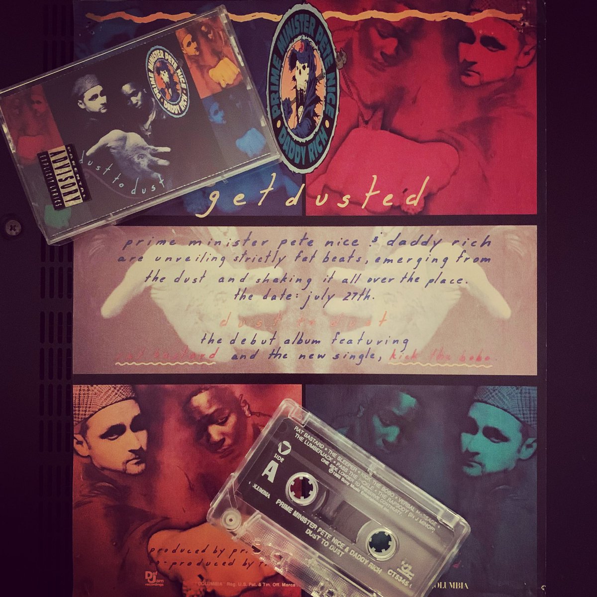 hiphopgods's tweet photo. Prime Minister Pete Nice & Daddy Rich - Dust To Dust
#ratbastard #thesleeper #kickthebobo #verbalmassage #thelumberjack #passthepickle #therapsody #ho #outtamywaybaby #threeblindmice #theworldaccordingtohubertdover #richbringemback #blowinsmoke #doubledutygotdicked #dusttodust https://t.co/AguEkd4MPt
