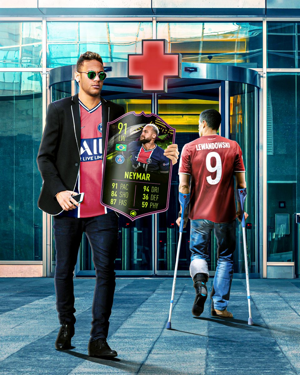 Neymar returns, as Lewa joins the injured 🔙💉
First time trying a sports manipulation like this.
#smsports https://t.co/RERs0JYgtu