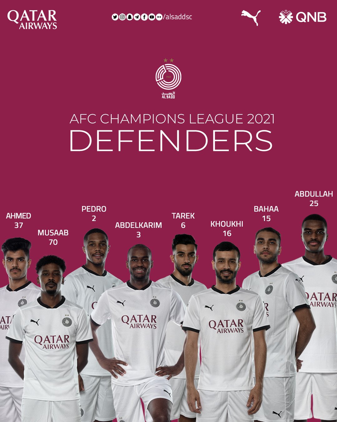 Alsadd S C Japan 1 3 アルサッドは21シーズンのaclに挑む29選手のリストを発表しました 84ユスフ バリアデ 1サアド アッ シーブ 22マシャアル アイサ バルシャム 30ジハド モハマド ハデブ 37アフマド スハイル 70ムサブ カデル 2ペドロ