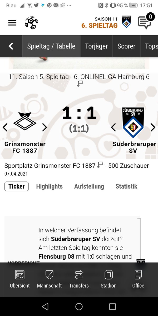 Einen Zähler konnten wir mitnehmen. Im nächsten Spiel hoffentlich wieder einen Dreier, dann sind wir auf einen guten Weg.