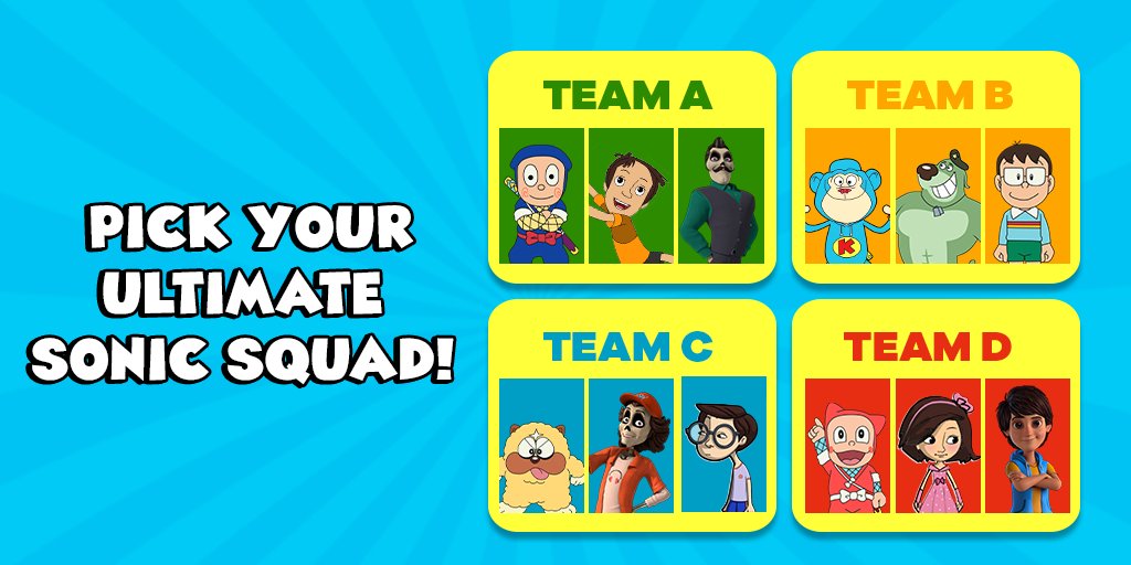 SonicGang's tweet image. Sab taiyaar hai, to unleash the fun in 3...2...1! Whom are you picking?

#SonicSquad #Hattori #Rohan #BhootBandhus #Keymon #Kenichi #Pinaki #Shinzo #Mini #Shishimaru #Sonic #Nickelodeon