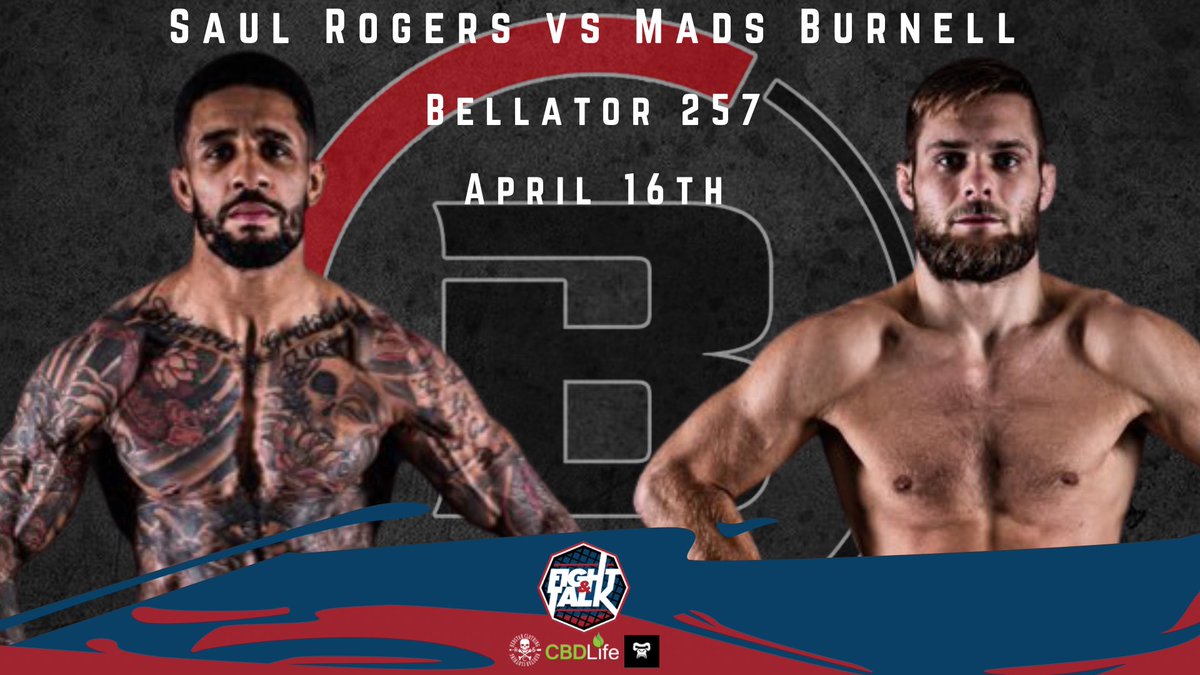 🚨FIGHT NEWS🚨
<a href="/Saul_Rogers/">Saul Rogers</a> vs <a href="/Burnellmma/">Mads Burnell</a> has been added to the Bellator 257 card in a huge bout for European MMA. 🔥

The bout was originally scheduled for Bellator 255 but was scrapped due to visa issues. 

<a href="/BellatorMMA/">Bellator MMA</a> #Bellator257