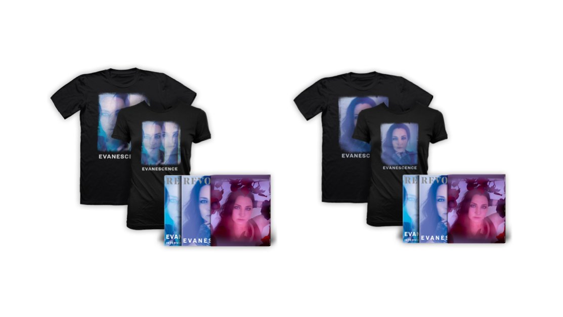 Revolvermag's tweet image. .@Evanescence fans! We have 2 deluxe Spring Issue bundles, each limited to 250 and including a numbered slipcase, alternate cover and exclusive shirt. One shirt features the newsstand cover image; the other, the alternate cover. Get yours here bit.ly/39SzPGa