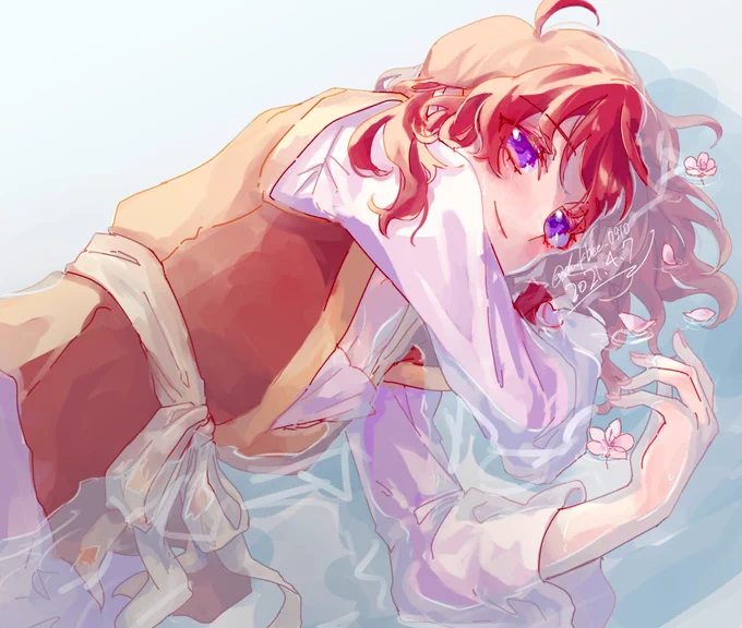 🌸ヨナさんも新たにお祝い🌸

(何百万と描いて/描かれている構図とシチュな気がする!) 