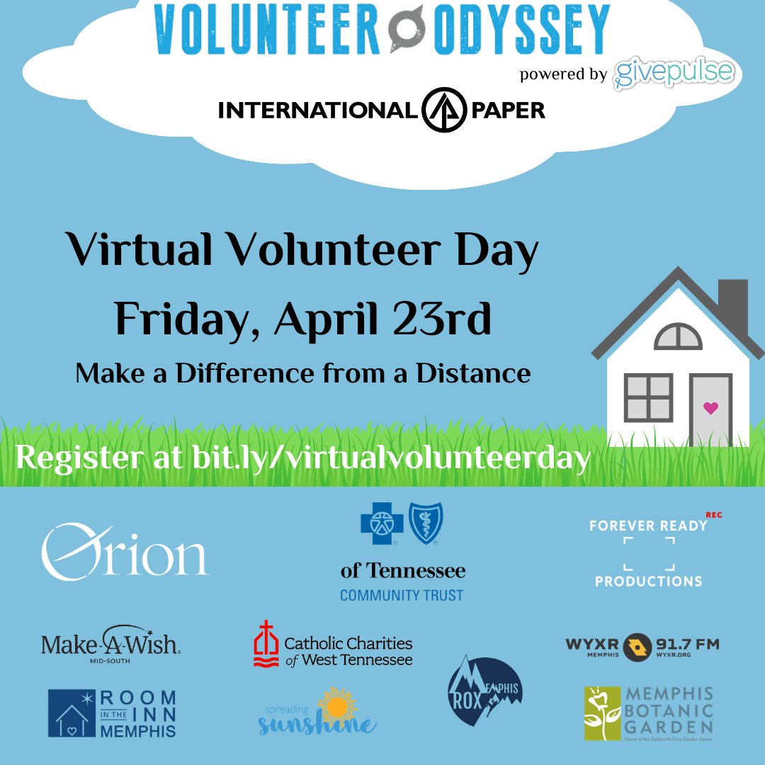 C_Achievement's tweet photo. On Friday, April 23rd, you can make a difference from a distance through @VolOdyssey Virtual Volunteer Day! 

Learn through live stream tutorials and then go out and impact your surroundings!

Virtual Volunteer Day - Virtual Volunteer Day April 2021 | Volunteer Odyssey https://t.co/L0AAR8iqkR