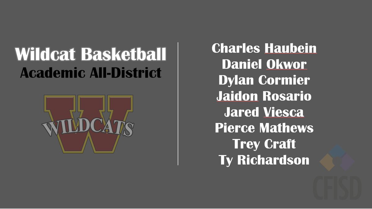 CyWoodsHoops's tweet photo. Congratulations to our varsity players who made the Academic All District Team.  These guys put the work in both in the classroom and on the court!

@CW_Athletics
 
@CyWoods212
 
@CyWood_Boosters https://t.co/Im2pn4uOBI