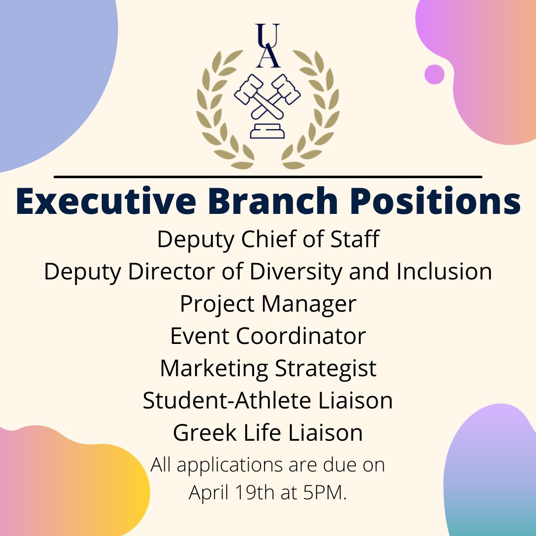 Apply to be a part of next year’s Executive Branch!🏛 #GoZips