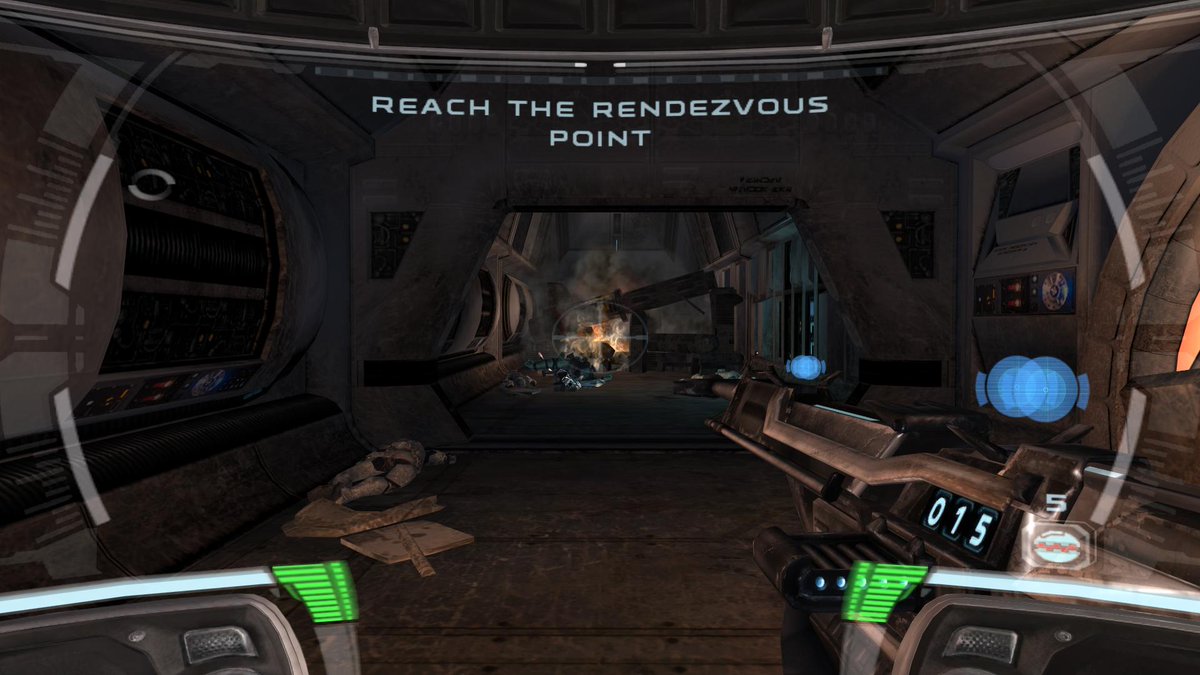 Early on, we first proved out the game with a vertical slice of the Republic Assault Ship: single player only. Later, the squad mechanic came along. It was clear that this Alien-inspired level was a much darker, grittier version of  @starwars