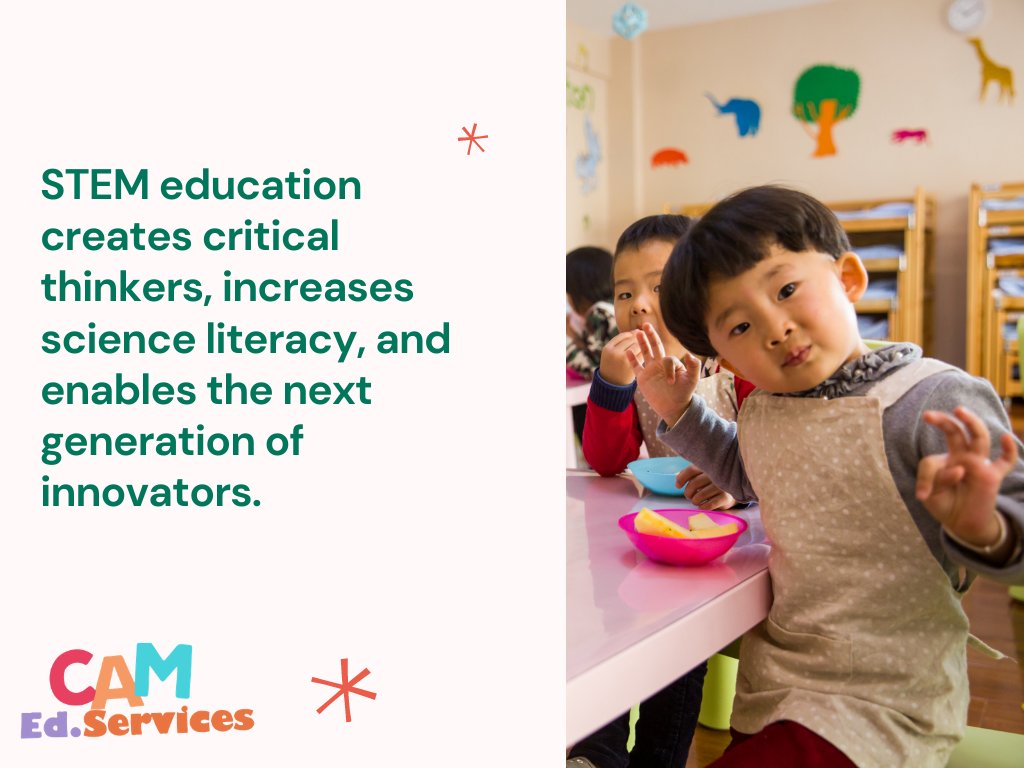 CAMEdServices's tweet image. STEM is the learning of science, technology, engineering and mathematics. CAM offers learning these subjects through an integrated approach which allows our students hands-on and relevant learning experiences. #tutoring #learning #learningisfun #education #math #english