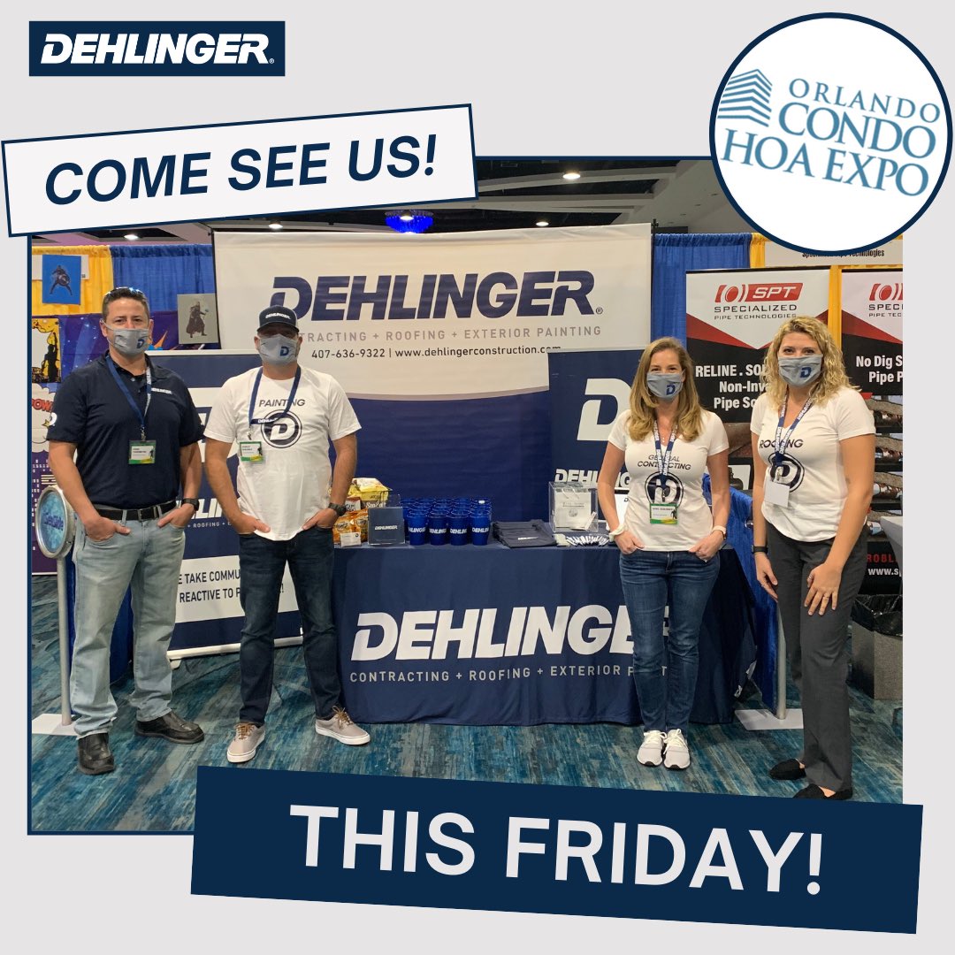 MyDehlinger's tweet photo. Come visit Dehlinger at the Orlando Condo &amp; HOA Expo THIS Friday🏙 @OCCC https://t.co/xdgjowUMCG