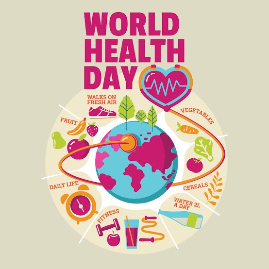 Healthy world 4. World Health Day. 7 April World Health Day. Всемирный день здоровья вектор. Healthy Day вектор.