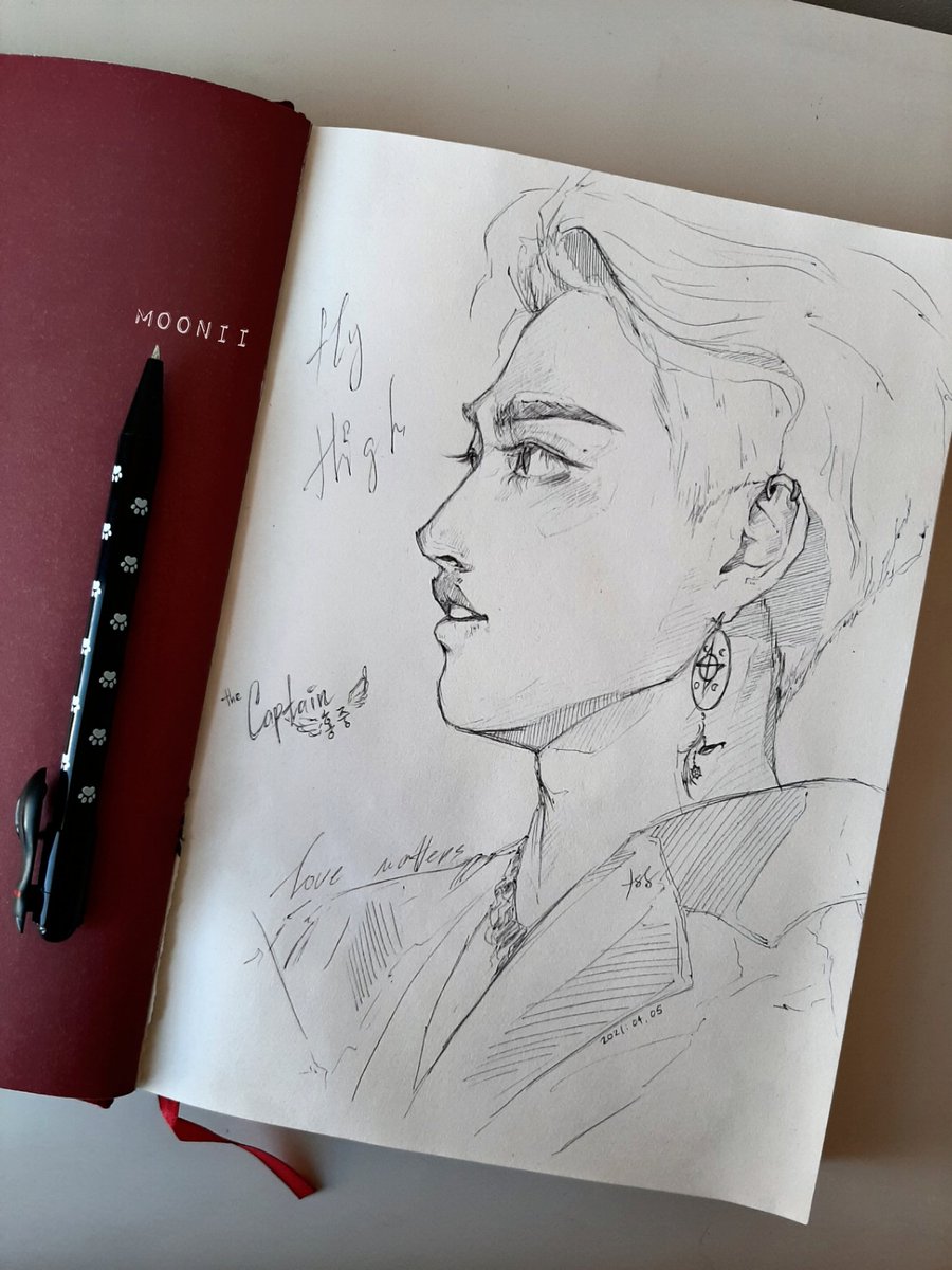 Hong CAPTAIN! ? 
                      (ball pen doodle)
#ATEEZ #에이티즈 @ATEEZofficial 