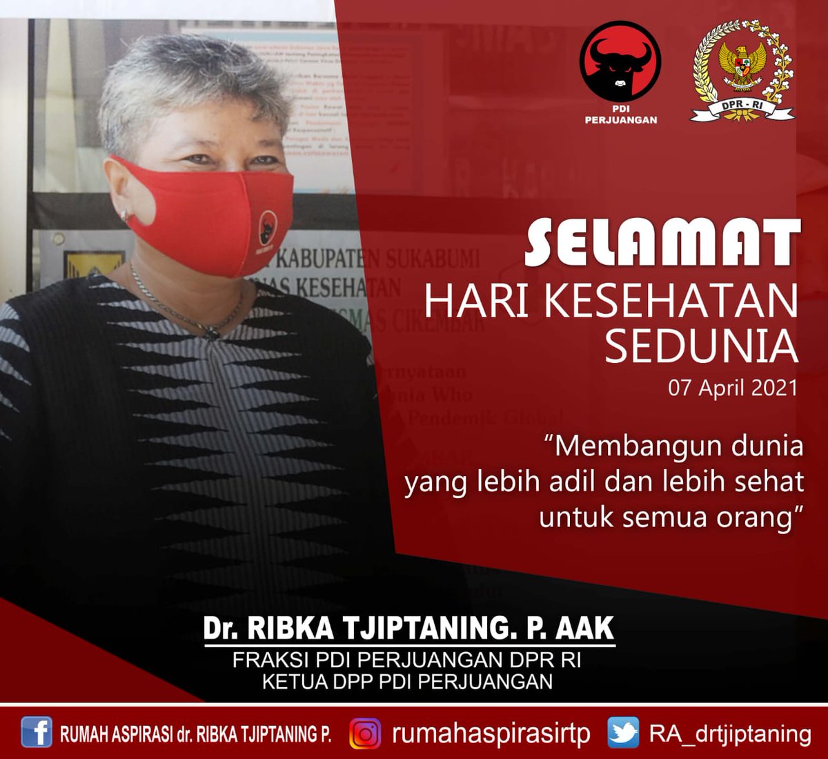 Aztizulkarnain1's tweet photo. Terima kasih utk tenaga kesehatan yg tak pernah menyerah menjaga &amp; merawat kesehatan Rakyat! Kita bersama berjuang utk mewujudkan kesehatan yg berkeadilan!! Merdeka!!! #HariKesehatanSedunia  #RTPdokterRakyat #PDIPerjuangan https://t.co/XdHciGR7kL https://t.co/AklCwc1BPU