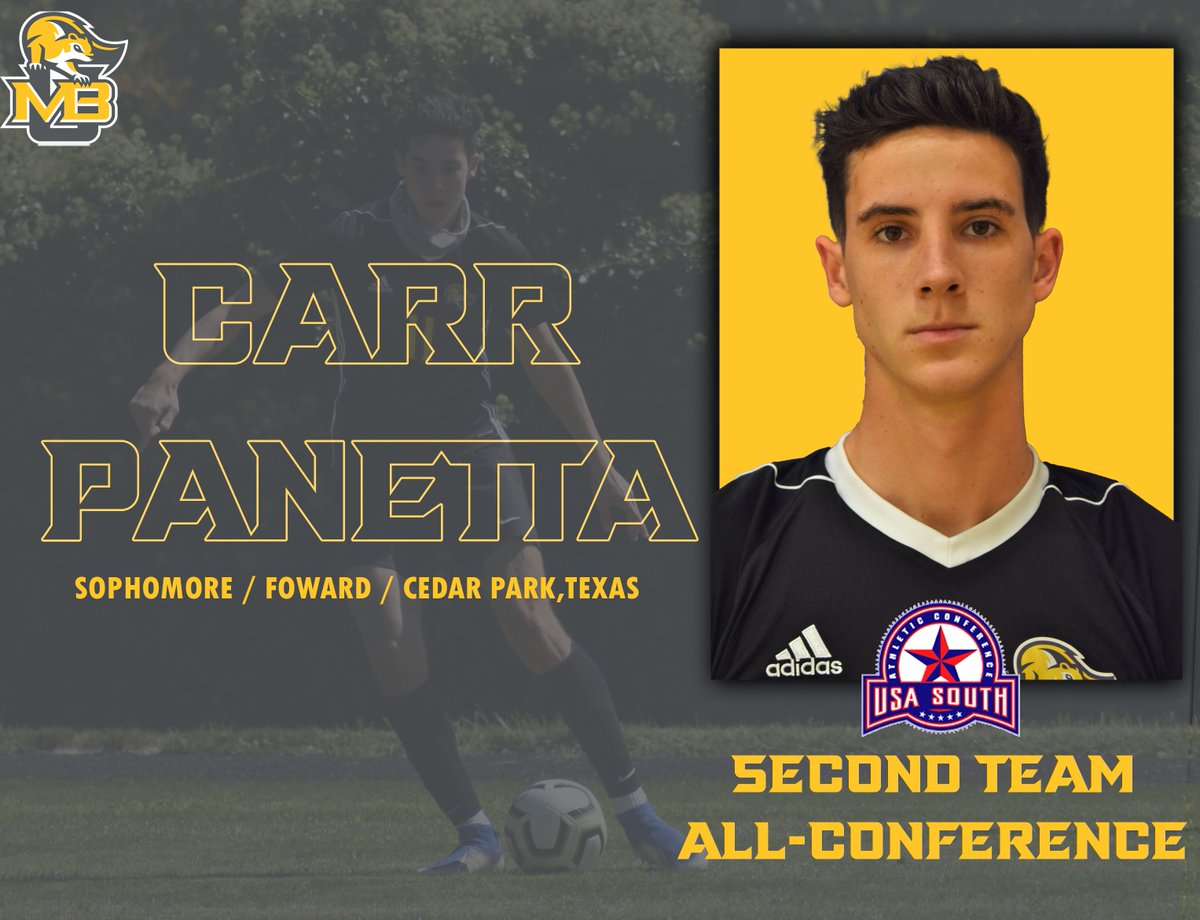 FightingMbu's tweet photo. Congrats to Carr Panetta who earned a spot on the USA South Second Team All-Conference and Rene Ramirez who earned All-Sportsmanship honors! 

📰: https://t.co/nFMu3SKbnw

#MBUMSOC https://t.co/Vuj6MMalTg