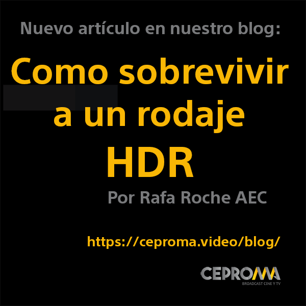 Ceproma's tweet photo. ⭕️ Como sobrevivir a un rodaje en HDR
Rafa Roche AEC nos habla en nuestro blog del reto del HDR.
https://t.co/IEwC0W4cxe
#Ceproma #Blog #ArticulosTecnicos #Monitores #4K #HDR #postproduction #production #onsetmonitor #Coloristas #Grading https://t.co/ocnPjbH4hb