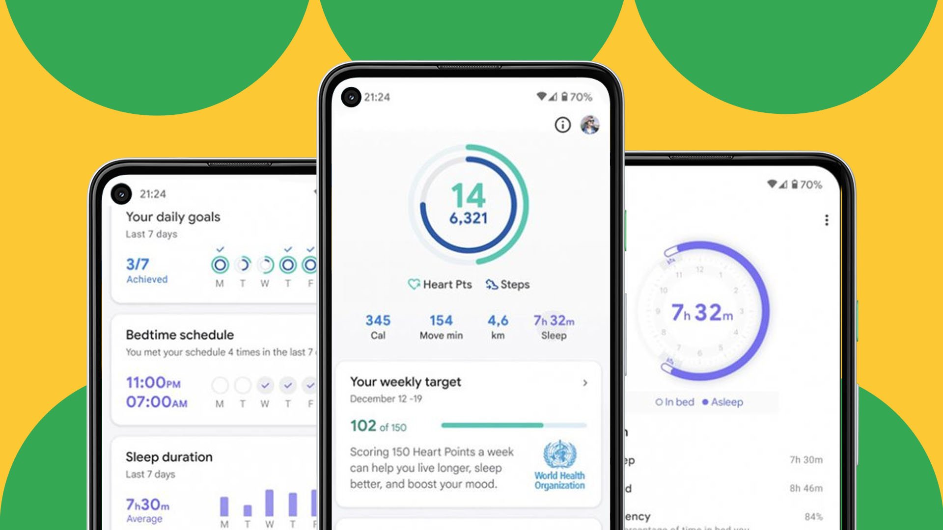 Made by Google on X Did you know in the Google Fit App you can Count Steps Earn Heart Points for Exercise Get Healthy Sleeping Tips Learn more this
