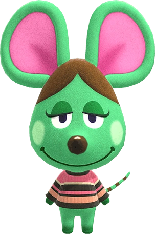 anicotti - another villager that is growing on me. i used to this anicotti was literally one of the ugliest villagers and now i'm starting to like her a lot. the mice villagers just freak me out for the most part in general except a few, but i'd consider moving her in