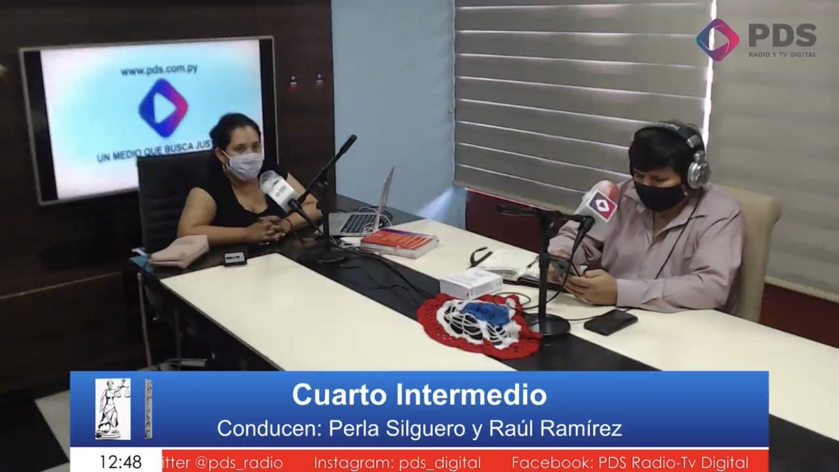 pds_radio's tweet photo. 🖥Ya estamos 🔴Al Aire @CuartoInter, con toda la actualidad Judicial y lo último de las elecciones de autoridades para la #AMJP.
🗣Conducen: @PerlaSilguero y @Raulramirezpy
🔷En vivo: https://t.co/5O8aUci3Kg
🔷Facebook: https://t.co/eH2jEgmII8
🔷#AppPDSRadioYTvDigital https://t.co/wTAlIqSQBp