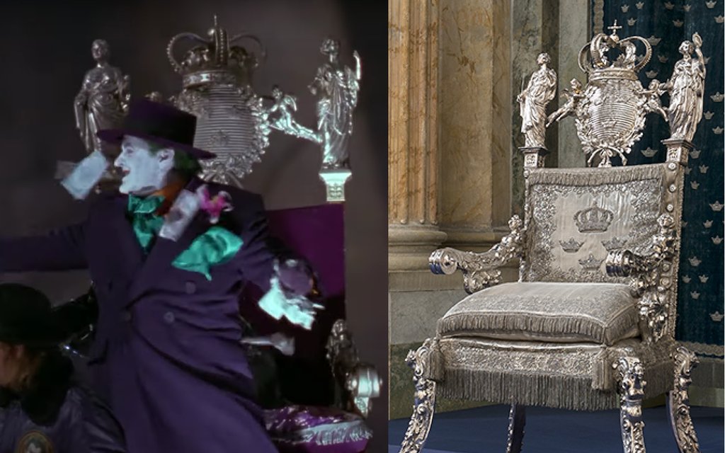 Movie Details On Twitter The Throne Used During The Joker S Parade In Batman 1989 Is A Replica Of Queen Christina Of Sweden S Silver Throne Movie Details On Twitter The Throne Used During The Joker S Parade In Batman 1989 Is A Replica Of Queen Christina Of Sweden S Silver Throne