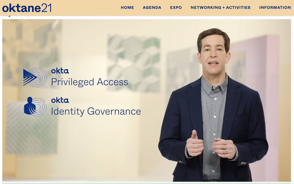 TimmLotter's tweet photo. Okta just announced on #oktane21 to move into Privileged Access Management #PAM and Identity Governance #IGA - I like the approach to make this easy to use and the way it should be designed for today's requirements https://t.co/kMBBuE3M20