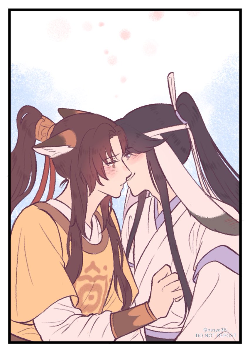 BunZhui and FoxLing ?? do you know rabbit like to nips softly to show affection, while fox will groom their loved one? 
#追凌 #사추금릉 