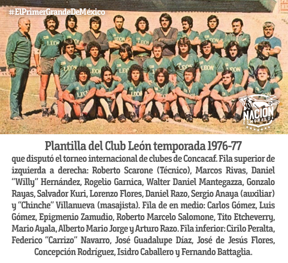 NacionEsmeralda's tweet photo. [ LEÓN EN CONCACHAMPIONS ]  🧵

#ElDebut
Con esta plantilla, el Club León compitió en el torneo internacional de la zona en el año de 1976... https://t.co/Sp1dOgogIo