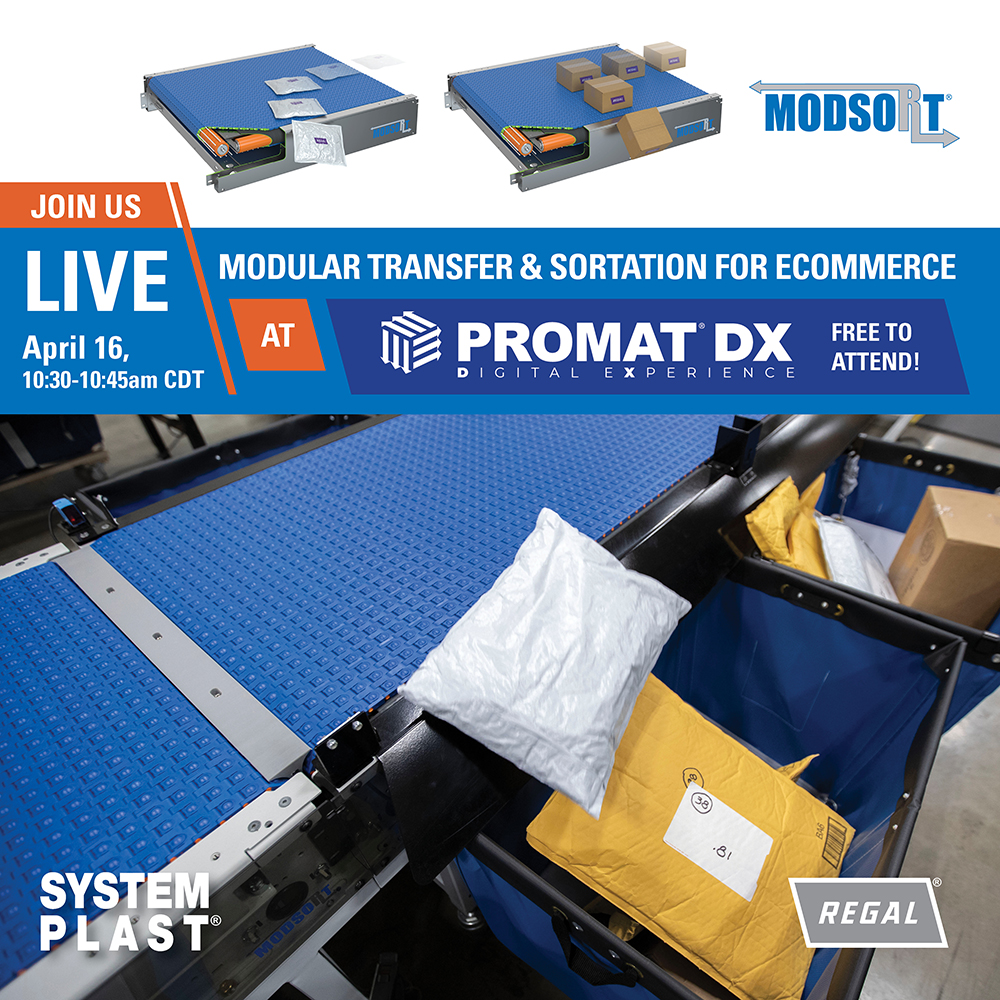 RegalRexnord's tweet image. One #warehouse was able to save $90K annually by utilizing the System Plast® #ModSort module to increase automation! 

Want to learn more? Register for our #ProMatDX webinar “Modular Transfer &amp;amp; Sortation for eCommerce”, 4/16 at 10:30am CDT:
dx.promatshow.com/live-stream/19…