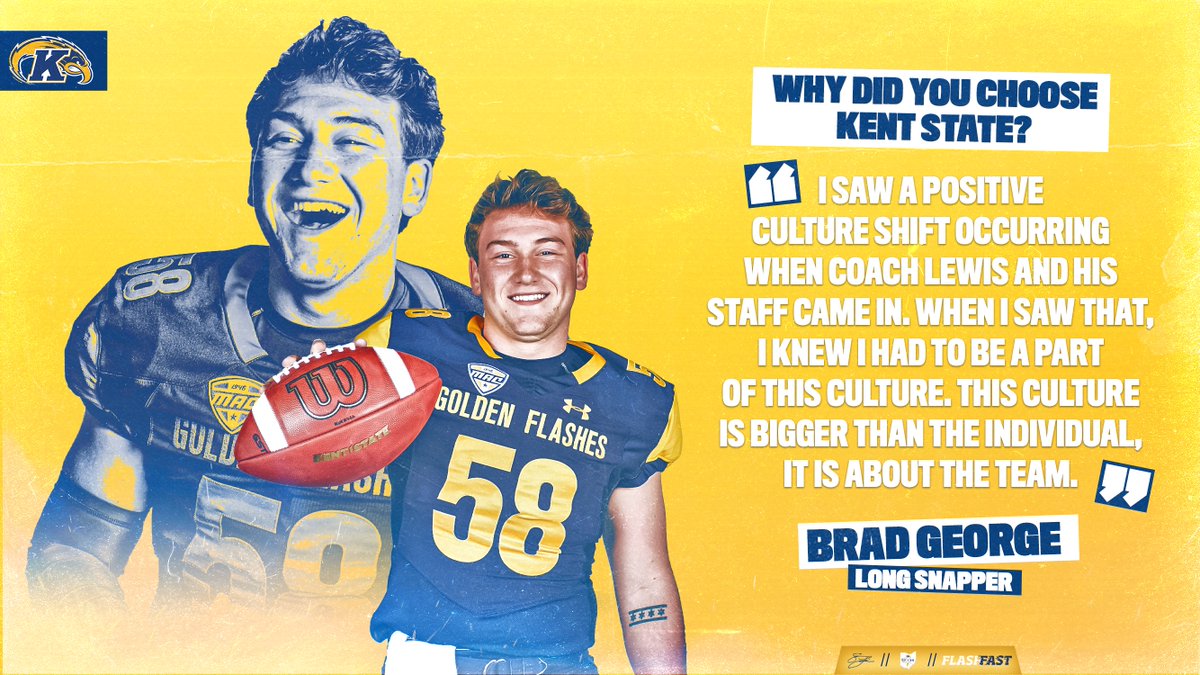 KentStFootball's tweet photo. @bradgeorge58 knew something special was coming to Kent State

#FlashFAST⚡️| #BeTheAlpha🦅 https://t.co/XJSOhWnSxf