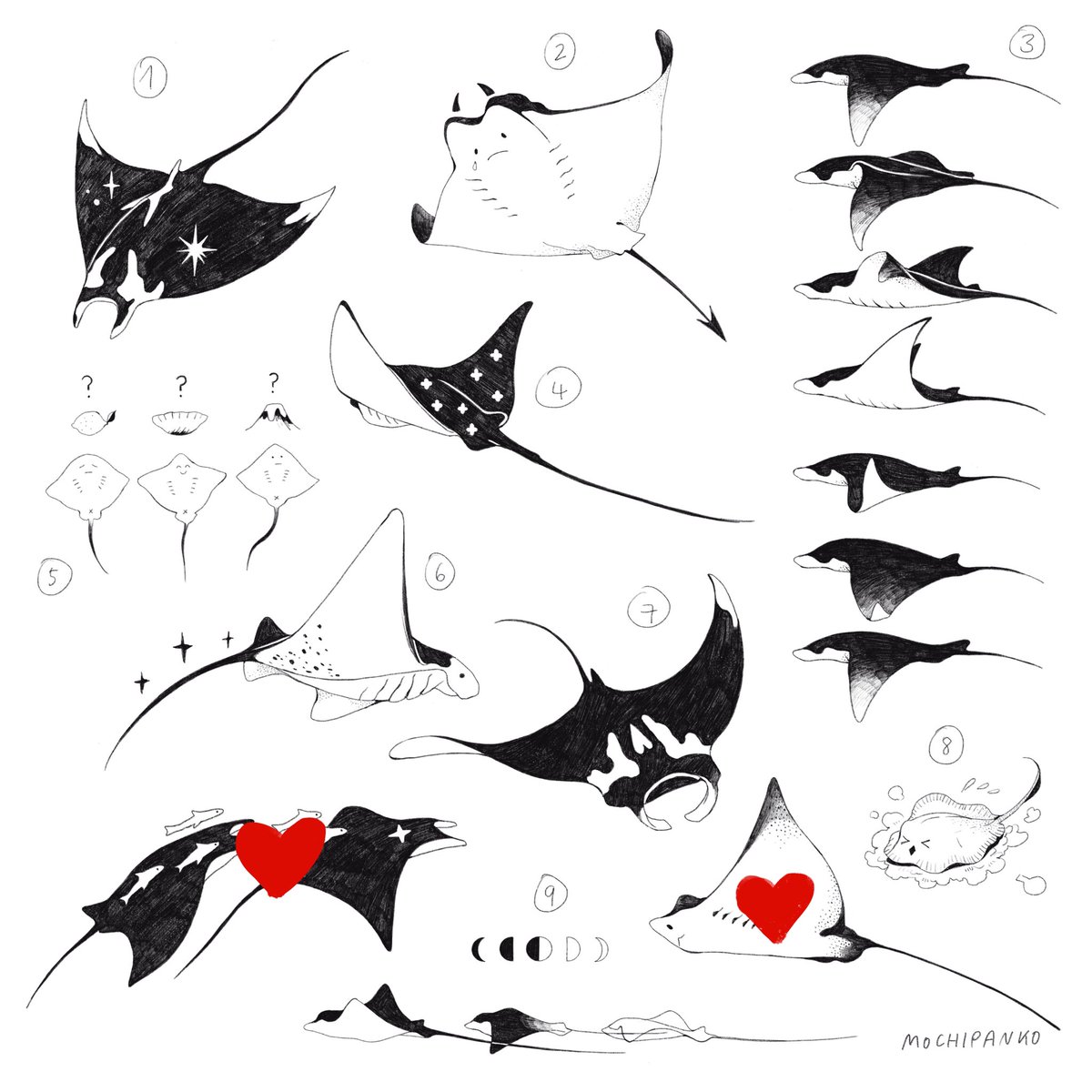 Manta rays and sting rays tatto flash ?
If you're interested in claiming a design, pls read info below?
(The heart-marked ones are taken btw) 