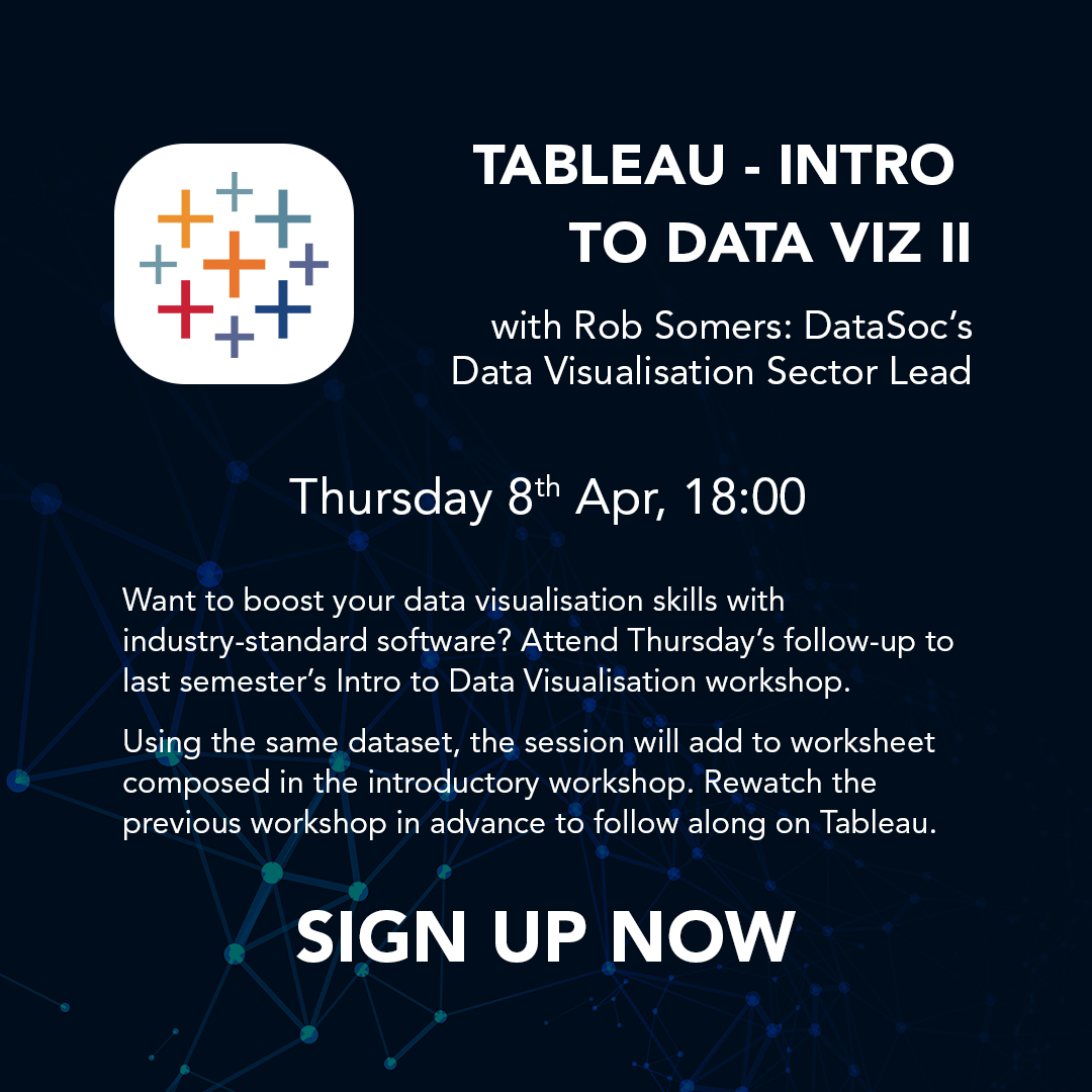 thedatasoc's tweet image. 𝐃𝐚𝐭𝐚 𝐕𝐢𝐳𝐮𝐚𝐥𝐭𝐢𝐨𝐧 𝐖𝐨𝐫𝐤𝐬𝐡𝐨𝐩 𝐏𝐚𝐫𝐭 𝟐 

This is a follow-up Workshop from the Introduction to Data Visualisation Workshop linked here 👉 youtu.be/jAVOz-JYLCU

This will be streamed LIVE tomorrow 8th of April @6pm.

Sign up here 👉 docs.google.com/forms/d/e/1FAI…