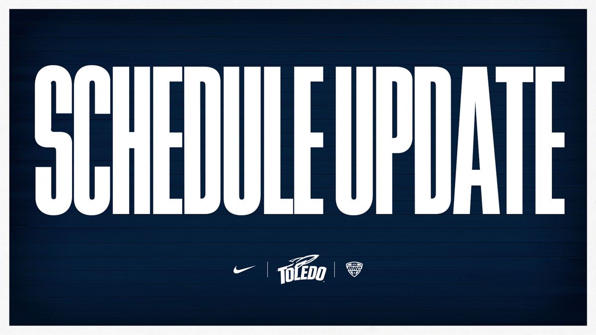 🚨SCHEDULE CHANGE🚨
Toledo's weekend series vs. Ohio at Scott Park will begin with DH on Friday. Updated schedule:
Friday - Doubleheader, 2:00 pm
Saturday - Single Game, 1:00 pm
Sunday - Single Game, Noon
All games to be on BCSN locally and streamed on ESPN3. #GoRockets 🚀🥎