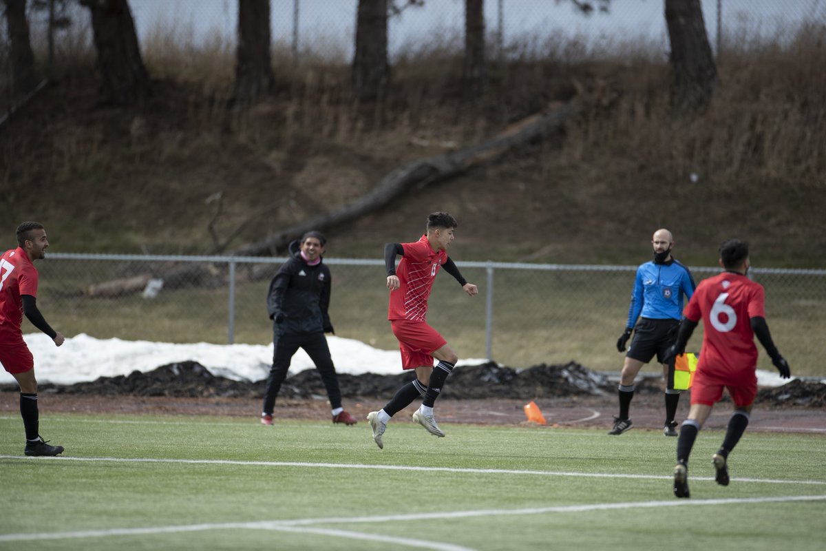 NIUMSoccer's tweet photo. It's that man again!!!!!

@Nmarkanich with his second of the game, off a cross from his brother @amarkanich33, in the 90th minute to equalize for the Huskies!!

2-2 after the 90, heading to overtime. https://t.co/SkfW22B3kk