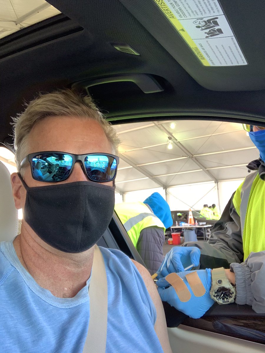 Thankful to finally have the vaccination task behind me!  Though lots of planning has gone wrong in CA, can’t say enough positives about today’s vaccination at Oakland Coliseum.  Well done FEMA!