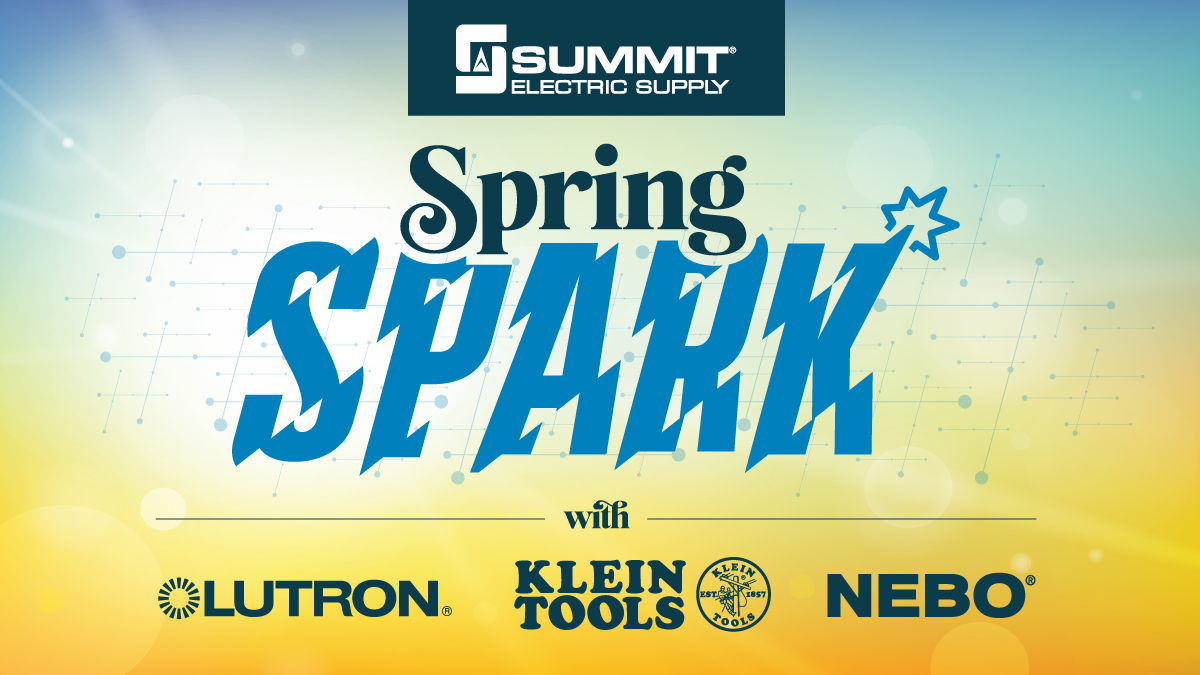 summit_electric's tweet photo. Kickstart your spring with great deals from @Lutron, @Klein_Tools, and @nebolights. The Spring Spark is on at your local Summit Electric Supply. Visit https://t.co/aAZndSIgum to discover more. #thesummitway https://t.co/QgOfuTdS9j