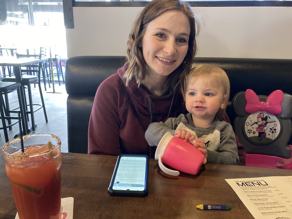 EAServicesLtd's tweet photo. After a ‘hard’ day decided to hit up @OTCamrose before things shutdown again. Freya’s first restaurant experience https://t.co/nD86W5pGIh