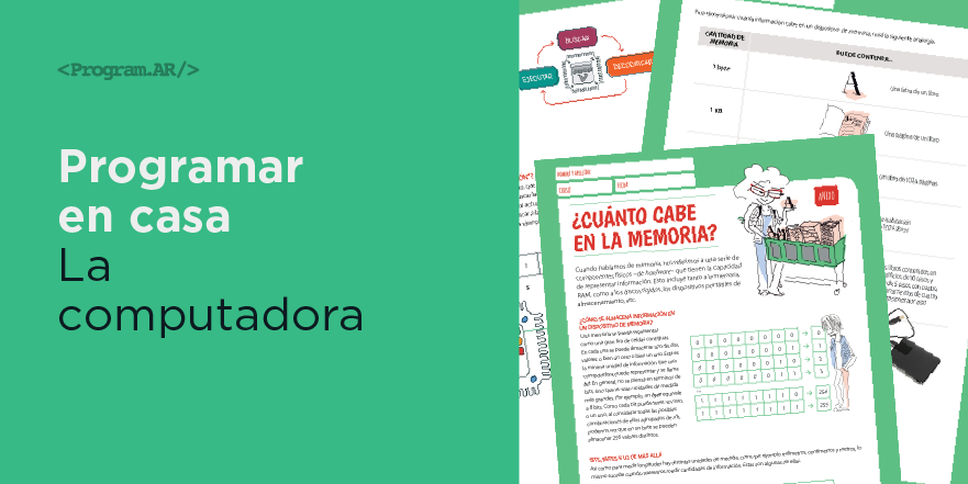 Programar2020's tweet photo. ¿Cuáles son los componentes de una computadora y qué funciones cumplen? Las fichas de actividades de #ProgramarEnCasa te permiten conocer sobre la arquitectura de las computadoras. Mirá: https://t.co/Ejy590DXoe https://t.co/cEokyFs2YY