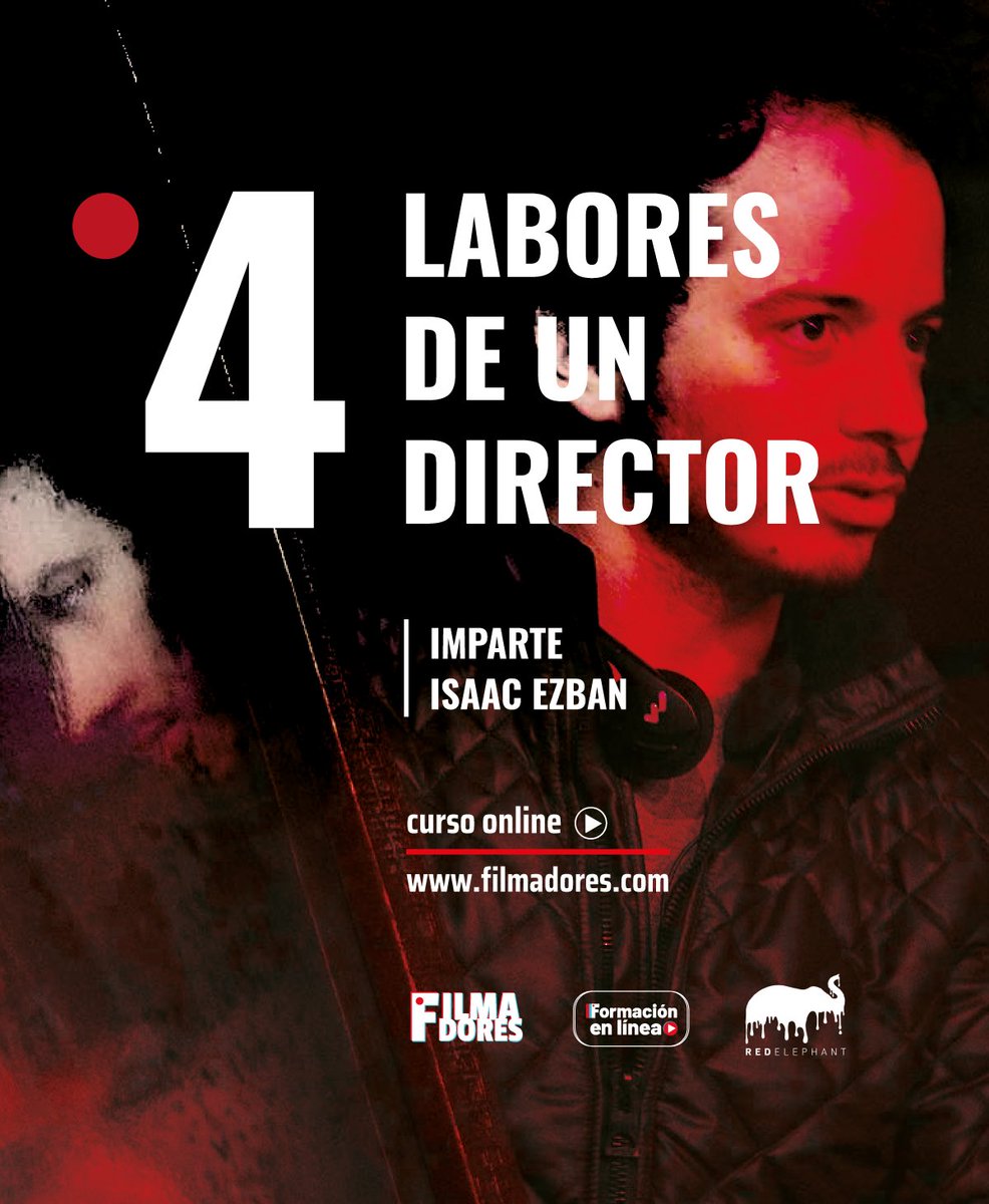El aclamado taller de <a href="/IsaacEzban/">Isaac Ezban</a> (director de <a href="/El_Incidente_/">El Incidente</a>, <a href="/Los_Parecidos/">Los Parecidos</a> y #Parallel) LAS 4 LABORES DE UN DIRECTOR DE CINE (que agotó siempre los lugares cuando aún existían talleres presenciales) YA ESTÁ EN LINEA: filmadores.com/cursos/las-4-l…