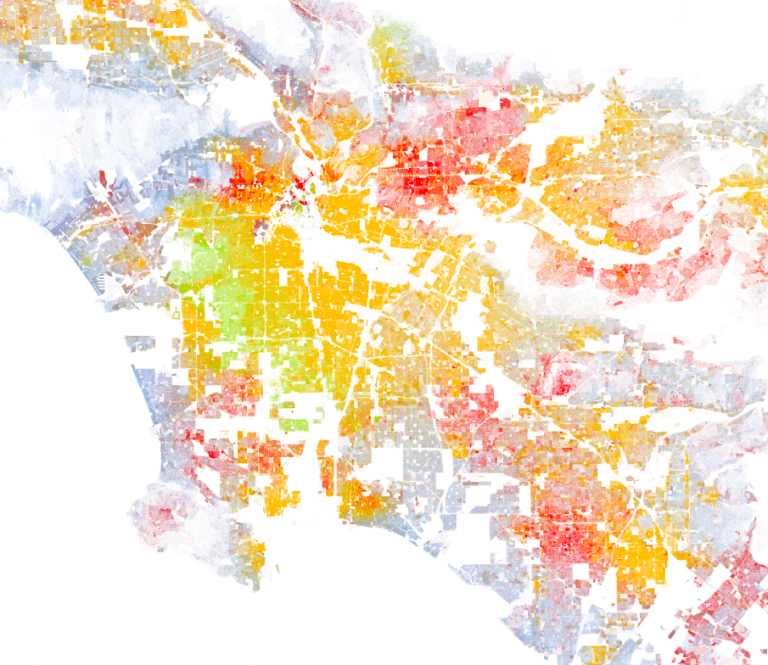 stamen's tweet photo. One of the best examples of visualizing multivariate demographic data is the #RacialDotMap by Dustin Cable (@CableOnDemand) & @UVACooperCenter. Unlike most dot density maps that use aggregation, on this map 1 dot = 1 person. A staggering level of detail! https://t.co/jON9WY7T2M https://t.co/GmMHWbITse