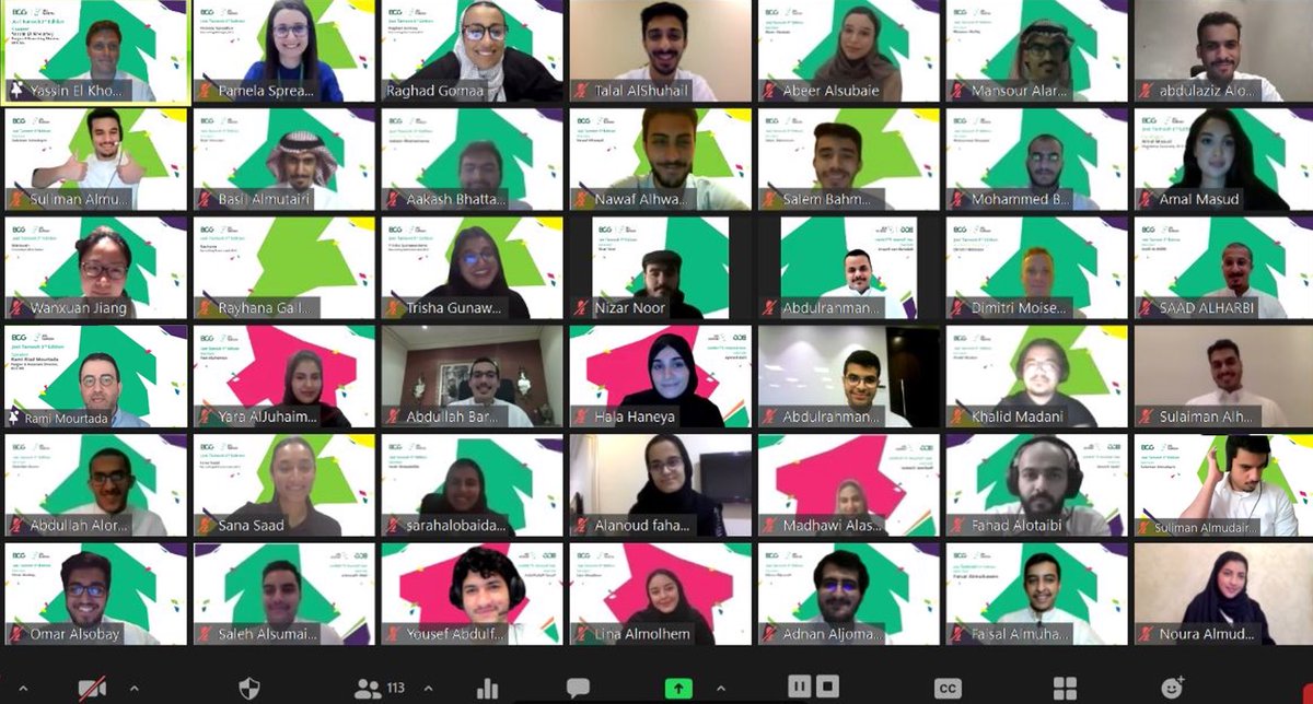 jeeltamooh's tweet photo. This week we welcomed our new batch of 100+ students at the virtual Jeel Tamooh 3rd Ed. Launch Event. 

Over 3 days, they engaged in interactive workshops and took part in stimulating discussions with BCG experts.

#JeelTamooh #BCG #SaudiArabia #NextGenerationLeaders https://t.co/obS1Geabnp