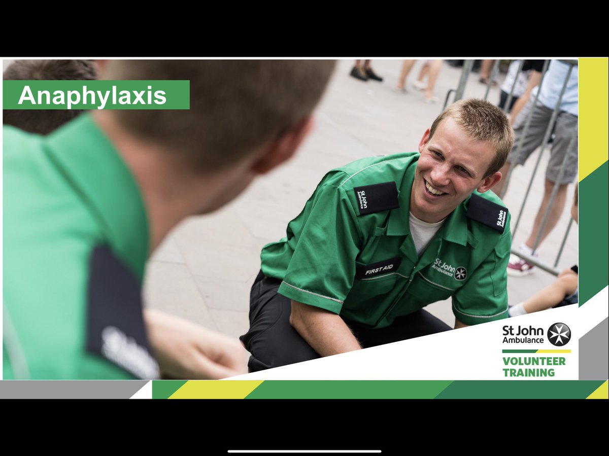 SJArobbins_ma's tweet photo. Tonight I’m back teaching @StJohnLowestoft members about Anaphylaxis. This is where someone has a severe allergic reaction to something. Anaphylaxis is a life threatening emergency &amp; needs to be treated quickly. #anaphylaxis #AllergicReaction #EpiPen #Jext #Training #Lifesaving https://t.co/7V5Rj2wz4x