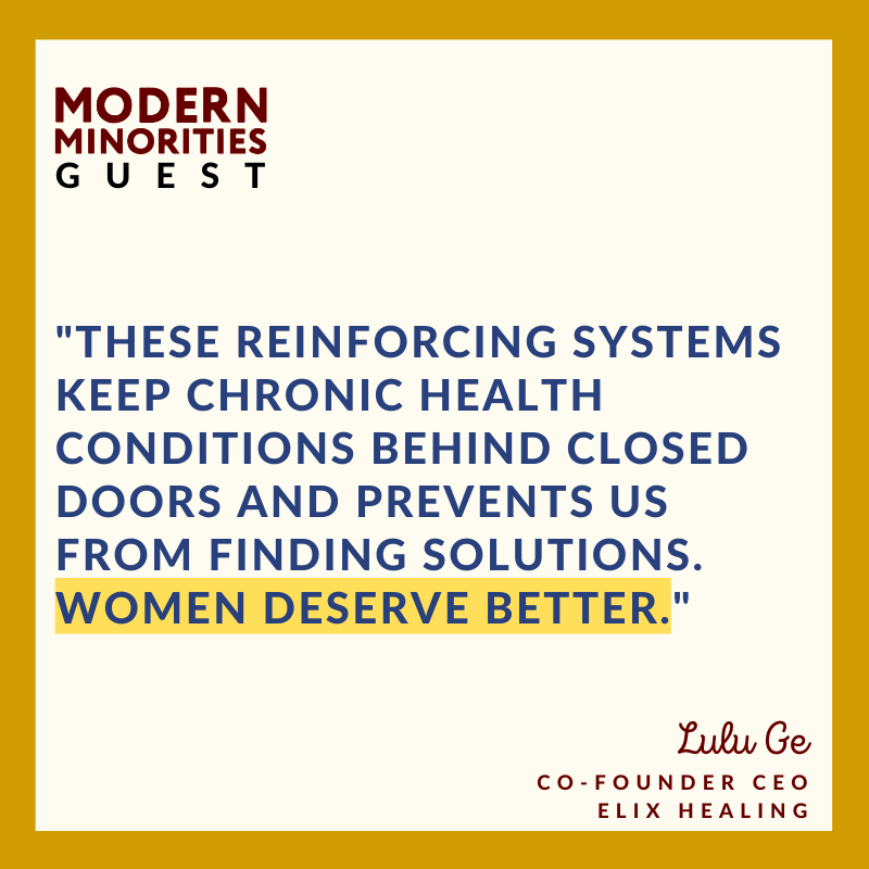 modminpod's tweet photo. What does #worldhealthday mean to you? @luluge uses #Chineseherbalmedicine to create personalized products for #womenshealth with her company @elixhealing. Hear our chat about how Elix helps democratize health &amp; educates people to listen to their bodies. https://t.co/FajSt6yP0D https://t.co/q5LhGQNqa7